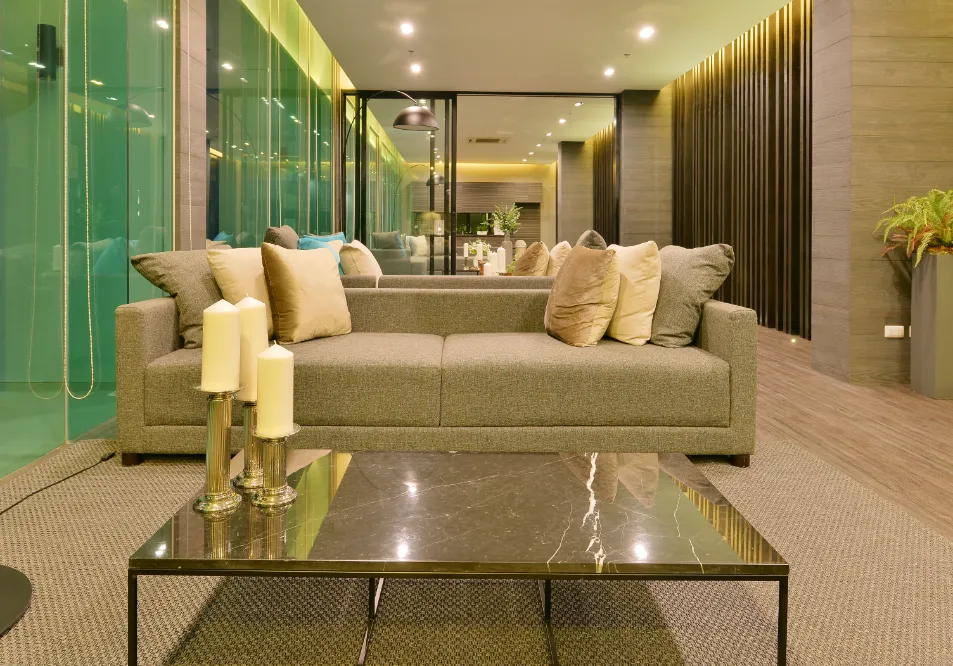 Interior Design Inspiration for Living room- with green hues 