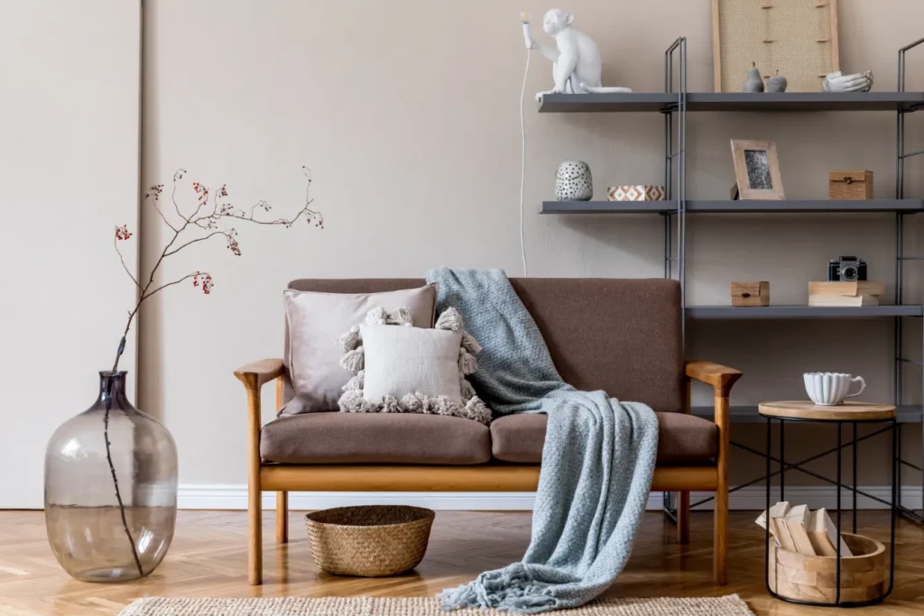 Cozy interior design of living room