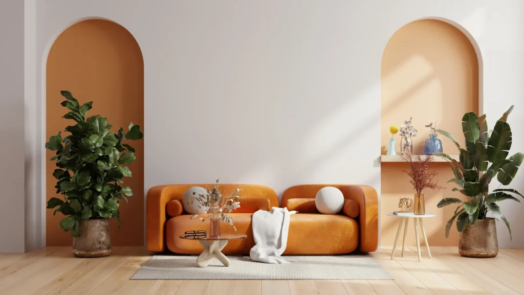 peachy fuzz interior design